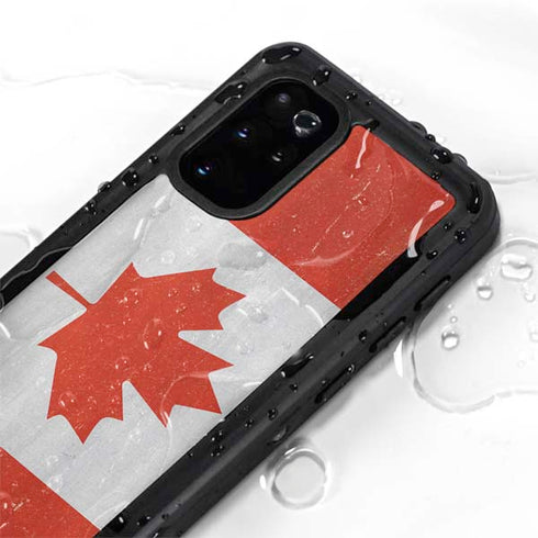 Canada Flag Distressed Galaxy S20 Plus Waterproof Case